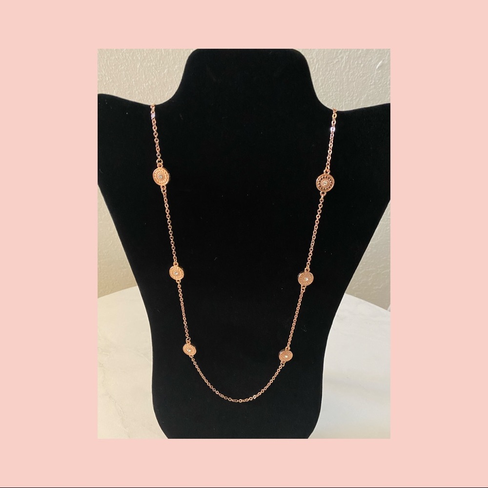 Rose Gold Colored Necklace 17.5” Length